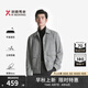 勁霸男裝春秋純色翻領(lǐng)薄款青年毛呢夾克|BBWT3238 煙灰 XL