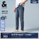 杰克·瓊斯（JACK&JONES） 秋潮紐扣腰頭水洗磨白做舊抓痕彈力修身牛仔長褲男225132135   