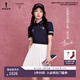 比音勒芬高爾夫【李蘭迪同款】2025夏新哈佛聯(lián)名女學(xué)院風(fēng)休閑運(yùn)動(dòng)高端翻領(lǐng)POLO衫 25藏青色 M