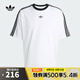阿迪達斯 （adidas）【滔搏運動】三葉草男子JACQUARD JERSEY休閑運動短袖圓領(lǐng)球衣 JW5877 M