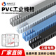 佐佑眾工PVC工業(yè)理線(xiàn)槽 配線(xiàn)槽明裝電線(xiàn)保護槽 塑料阻燃 配電柜電箱走線(xiàn)槽 灰色 高20*寬20mm  1米/根