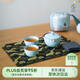 萬仟堂（Edenus）陶瓷茶具快客杯便攜旅行包一壺二杯功夫茶具套裝 稱心如意 粉青釉