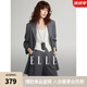 ELLE灰色萊賽爾天絲西裝外套女2024秋季新款小個(gè)子氣質(zhì)小眾上衣 深灰 L