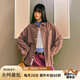 MMLG 87mm 格子襯衫女秋季新款寬松百搭韓系長袖上衣情侶休閑外套 紅格 S