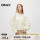 ONLY夏季設(shè)計(jì)感輕薄圓領(lǐng)寬松蝙蝠袖襯衫女|124205043 S12 亮奶油白色 M (165) 84A
