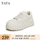 他她（TATA）厚底休閑板鞋女時尚百搭松糕小白鞋春商場同款GDR01CM4 米色 35