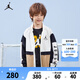 NIKE JORDAN 耐克AJ童裝男童夾克外套春秋新款兒童網(wǎng)眼透氣外套 亞麻色 160 /80 【建議身高158-170cm】