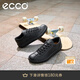 愛步（ECCO）德訓(xùn)鞋男 休閑鞋男士板鞋舒適小白鞋復(fù)古牛皮男鞋 柔酷零點537764 黑色53776401001 42