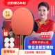 雙魚(yú)乒乓球拍六星旗艦版橫拍直拍雙面反膠弧圈結合快攻6星專(zhuān)業(yè)球拍 【大賽冠軍版】橫拍1支 送球+包 豪華套裝【球拍+拍包+球】