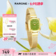 雷諾（RARONE）抹茶小方糖手表女石英女表小表盤七夕情人節(jié)禮物送女友2025新款