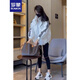 羅蒙（ROMON）棒球服女2025春秋夏季新款設計感小眾高級感休閑運動(dòng)外套上衣 白色外套 L -110-128斤拍