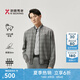勁霸男裝【100%綿羊毛】春秋短版棒球領夾克外套男|HKDT1196 深灰 XL