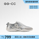 GG-CC【都市脈搏】夏季新款時尚厚底德訓(xùn)鞋銀色休閑阿甘鞋女G25U6778 銀色 38