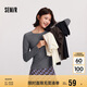 森馬（Semir）長(cháng)袖T恤女吸濕發(fā)熱抗菌緊身內搭2024圓領(lǐng)抓絨套頭衫109724101007