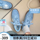 卡帕（Kappa）官方德訓(xùn)鞋男女鞋情侶同款復(fù)古低幫板鞋百搭休閑鞋子 品月藍(lán)  42 