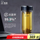 希諾（HEENOOR）雙層抗菌玻璃杯男女士隔熱鵝蛋高顏值高檔帶濾網(wǎng)茶杯車(chē)載便攜水杯 紫羅蘭410ml