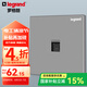 羅格朗（LEGRAND）開關(guān)插座電工電料逸景深砂銀灰色86型面板墻面暗裝電源插座 六類電腦 弱電類