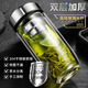 天顓鋼化玻璃杯防摔大容量雙層男女加厚便攜水杯車載茶水分離泡茶 雙層鵝蛋杯鋼本色蓋子  500ml