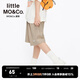 little MO&Co.童裝夏裝兒童男童短褲休閑褲運(yùn)動(dòng)褲褲子夏季中大童 卡其色 100 110/50