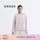 ERDOS 25春夏新品圓領(lǐng)短款絲毛混紡雙面甜美寬松保暖女毛呢大衣 杏仁粉 M 165/84A