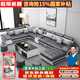 歐蒂家居沙發(fā)免洗貓抓布藝沙發(fā)床現(xiàn)代簡約實(shí)木組合沙發(fā)客廳大小戶型家具 旗艦版-科技布【松木框架】 六件套【配茶幾電視柜+4個(gè)凳子】