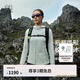 KOLON SPORT/可隆針織夾克 女子戶外彈力連帽印花接觸涼感UPF50+防曬衣外套 LKJK5MNT10-CR 淡鵝黃 M 165/88A