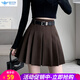 歐貝汐百褶裙女半身裙春夏季高腰2025新款秋冬jk短裙學(xué)院風(fēng)半裙a字裙 咖啡色 M