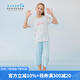 SCHIESSER KINDER兒童童裝女童【夏日海洋】莫代爾短袖七分褲家居套裝EF/24407H 粉紅 160