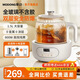 摩動（modong）全玻璃養(yǎng)生壺不含膠0涂層恒溫壺1.5L大容量花茶壺煮茶壺?zé)畨刂笾嘀蟛杵?00W電熱水壺MD-YS02-D