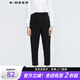 S.DEER圣迪奧女裝時(shí)尚通勤松緊抽褶插袋蘿卜褲九分褲S21180816 黑色/91 S 160