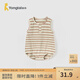 童泰（TONGTAI）嬰兒無袖包屁衣夏季寶寶衣服兒童休閑外出連體衣哈衣夏裝爬服 咖色 80cm