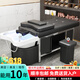 亞克力頭療洗頭床理發(fā)店專用泰式按摩水循環(huán)熏蒸恒溫不銹鋼洗發(fā)店 加厚黑送凳子 官方標(biāo)配