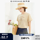佐丹奴短袖t恤女純棉法式漫畫印花趣味減齡圓領(lǐng)體恤13324330