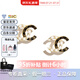 香奈兒（Chanel）耳環(huán) 時尚經(jīng)典雙C耳釘 女款 節(jié)節(jié)日送禮送女友媽媽節(jié)日送禮 黑白撞色ABC996-B16125-NW385 均碼