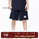 little MO&Co.童裝夏裝男童五分褲純棉褲子休閑庫(kù)運(yùn)動(dòng)風(fēng)短褲兒童 深寶藍(lán)色 120 120/56