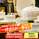 錦瀾春景德鎮(zhèn)輕奢釉下彩碗碟骨瓷餐具套裝歐式家用碗盤會所酒店擺盤禮品 【釉下彩禪意】錦盒裝 60件套
