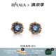 翡拉拉（fellala）靈石復(fù)古氣質(zhì)耳環(huán)人造水晶耳釘女原創(chuàng)小眾設(shè)計(jì)高級感耳飾禮物 商場同款