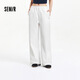 森馬（Semir）休閑褲女吸濕速干格子闊腿褲2025夏季撞色長(cháng)褲運動(dòng)風(fēng)109325127006