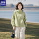 羅蒙春秋季連帽外套小個(gè)子2025新款高級感寬松氣質(zhì)百搭今年流行風(fēng)衣女 清新綠 【超美麗】【帶里布】 M 【建議110斤以?xún)取? title=