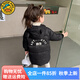 G.DUCK KIDS小黃鴨童裝女童羽絨服秋冬季中長款女寶寶衣服加厚保暖連帽外套 黑色 120碼建議110-120cm6-7歲cm