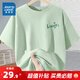 真維斯（Jeanswest）純棉短袖t恤女2025新款夏季小個(gè)子薄荷綠色女款半袖打底衫上衣JR 水綠8712 4XL 185/108A/XXXXL