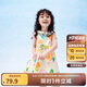 巴拉巴拉女童連衣裙寶寶童裝2024夏季兒童無(wú)袖裙子小清新印花208224111012