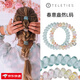 TELETIES美國進(jìn)口電話線發(fā)圈高級(jí)感【達(dá)人推薦】頭繩高端發(fā)繩皮筋TT泰莉圈 春意盎然L碼2條