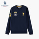 U.S. POLO ASSN.保羅衛衣男秋冬休閑長(cháng)袖t恤男純色圓領(lǐng)寬松戶(hù)外通勤男士上衣