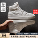 皓頓（HAUT TON）新品男鞋休閑鞋頭層牛皮高幫板鞋男士時尚運動輕便靴子 白色【常規(guī)款-皮料升級】 41 【適合運動鞋42碼】