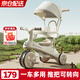 ANGI BABY兒童三輪車兒童腳踏車寶寶三輪車帶剎車手推車輕便遛娃神器 【旗艦款】 卡其棕 六一兒童節(jié)禮物兒童三輪車手推車