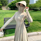 蕉下森林防曬衣女2025新款夏季透氣防曬戶(hù)外超長(cháng)款原紗防曬服輕薄外套 卡其色(可拆卸大帽檐) 均碼 衣長(cháng)130cm XL110-140斤