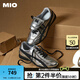 MIO[楊紫同款]米奧2025春季新款芭蕾風(fēng)德訓(xùn)鞋圓頭運(yùn)動(dòng)休閑鞋阿甘鞋 銀/黑色 37