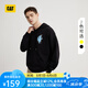 CAT卡特衛(wèi)衣男士毛圈料透氣親膚男士連帽衛(wèi)衣時(shí)尚潮流大印花輕戶外 黑色 L