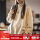 馬登女裝 麥穗針織高領(lǐng)毛衣內(nèi)搭純色保暖針織衫秋季休閑上衣 米白色 馬登工裝 S